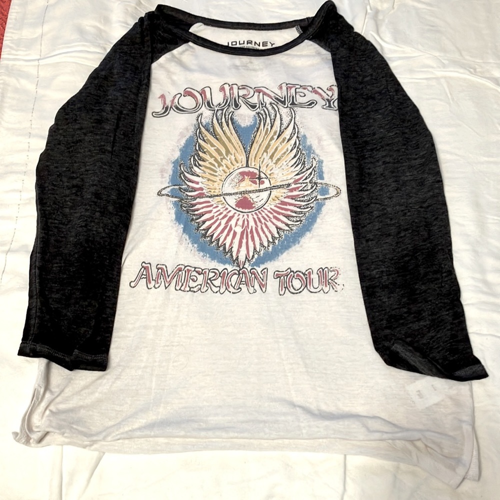 Lucky Brand Journey Band Size Small Cropped Sleeve Top